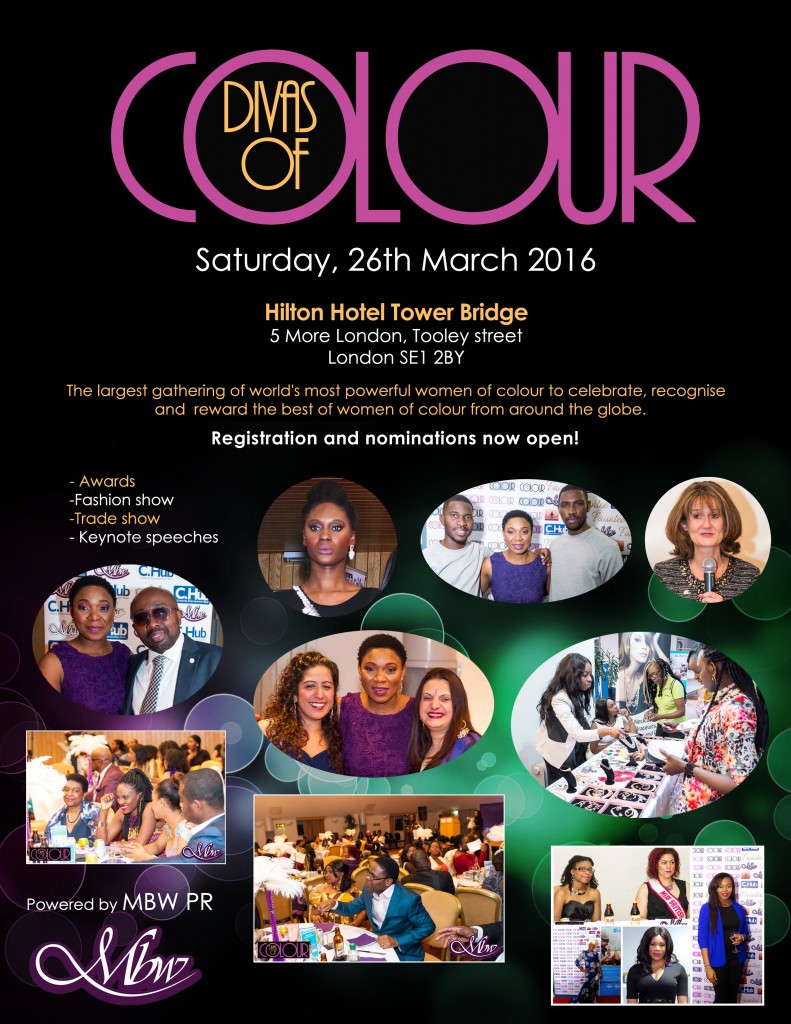 Divas of colour 2016 nomination flyer