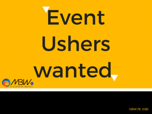 Event usher job